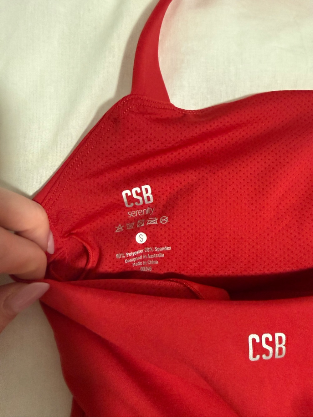 CSB Serenity halter top (S) and matching short (M) in the color chilli - Picture 3 of 6
